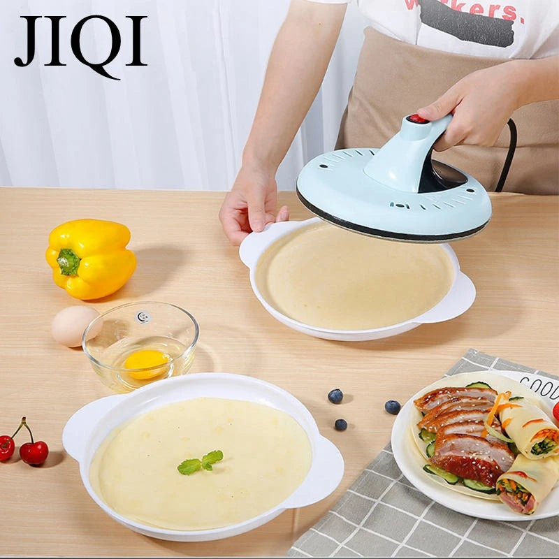 JIQI-Crêpière automatique, machine à pizza antiarina, poêle à pâtisserie électrique, rouleau de printemps, application de cuisine domestique