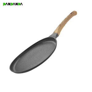 PANPANDA-Poêle à frire antiarina, poêle à steak, pansement, omelette, machine à petit-déjeuner, cuisinière à induction, ustensiles de cuisson au gaz Maifan Stone, 6 ", 8", 10"