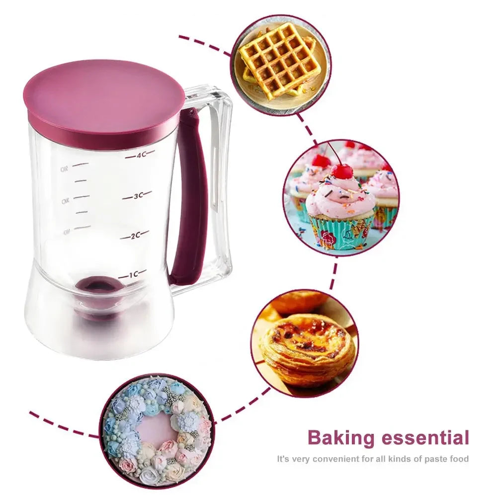 Distributeur de pâte farine et de farine de 900ml, pour Cupcakes, biscuits, Muffins, tasse à mesurer, crème, speratateur, distributeurs de pâte à crêpes