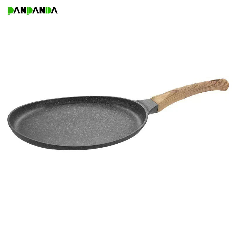 PANPANDA-Poêle à frire antiarina, poêle à steak, pansement, omelette, machine à petit-déjeuner, cuisinière à induction, ustensiles de cuisson au gaz Maifan Stone, 6 ", 8", 10"